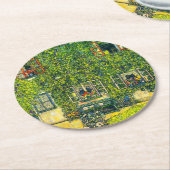 Gustav Klimt Das Haus Guardaboschi Runder Pappuntersetzer (Angewinkelt)