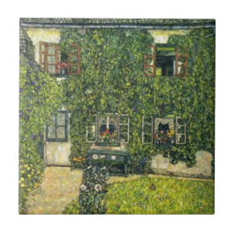 Gustav Klimt - das Haus von Guardaboschi Fliese