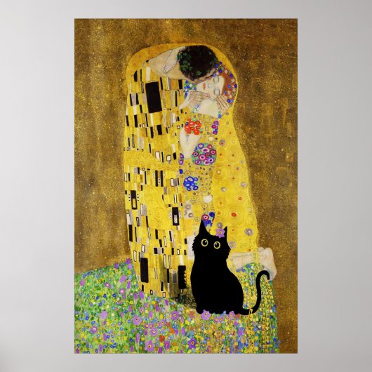 Gustav Klimt Das Kiss Kat Poster (Vorne)