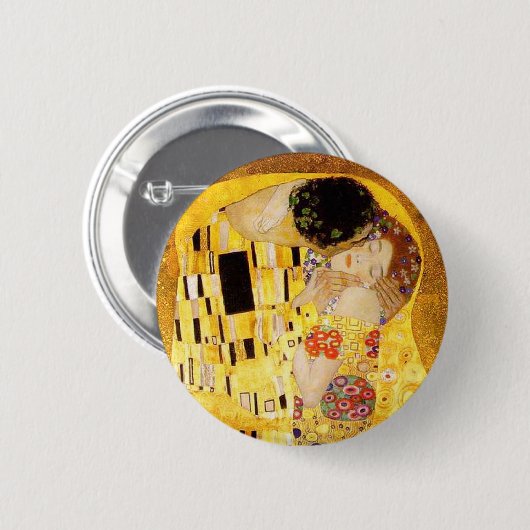 Gustav Klimt Das klassische Kiss-Gemälde Button (Vorne & Hinten)