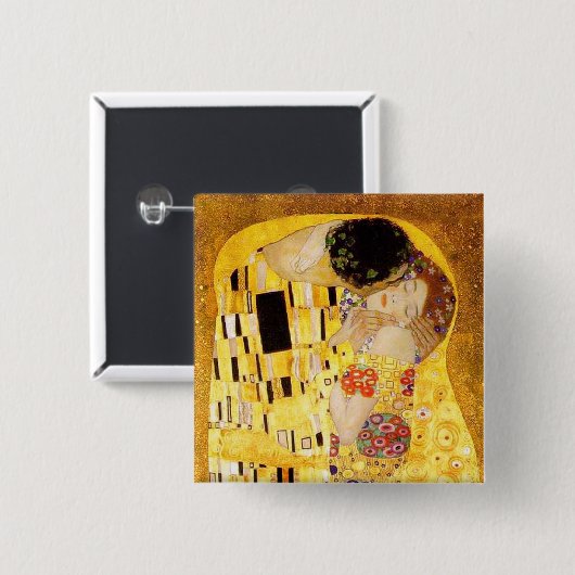 Gustav Klimt Das klassische Kiss-Gemälde Button (Vorne & Hinten)