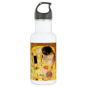 Gustav Klimt Das klassische Kiss-Gemälde Edelstahlflasche (Vorderseite)