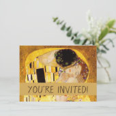 Gustav Klimt Das klassische Kiss-Gemälde Einladung (Stehend Vorderseite)