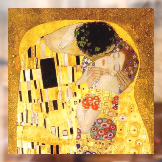 Gustav Klimt Das klassische Kiss-Gemälde Fensteraufkleber (Blatt 2)