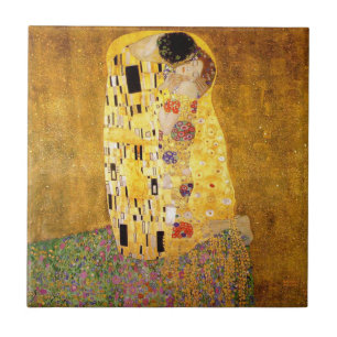 Gustav Klimt Das klassische Kiss-Gemälde Fliese