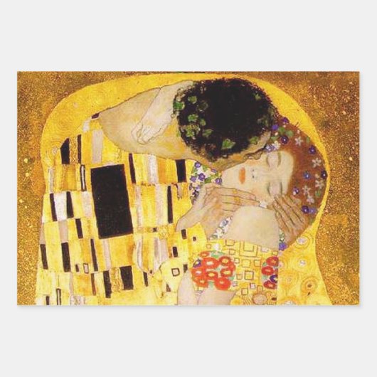 Gustav Klimt Das klassische Kiss-Gemälde Geschenkpapier Set (Vorderseite)