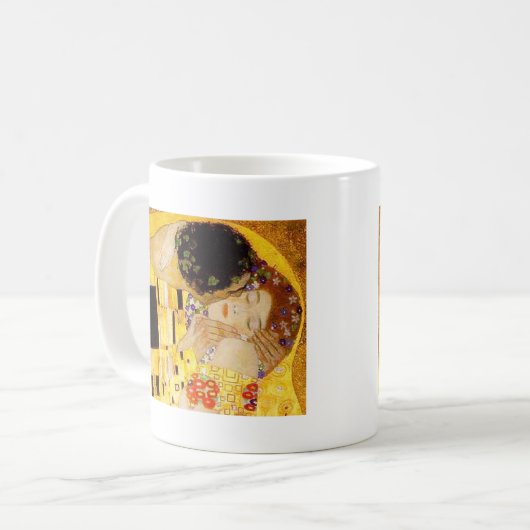 Gustav Klimt Das klassische Kiss-Gemälde Kaffeetasse (Vorderseite Links)