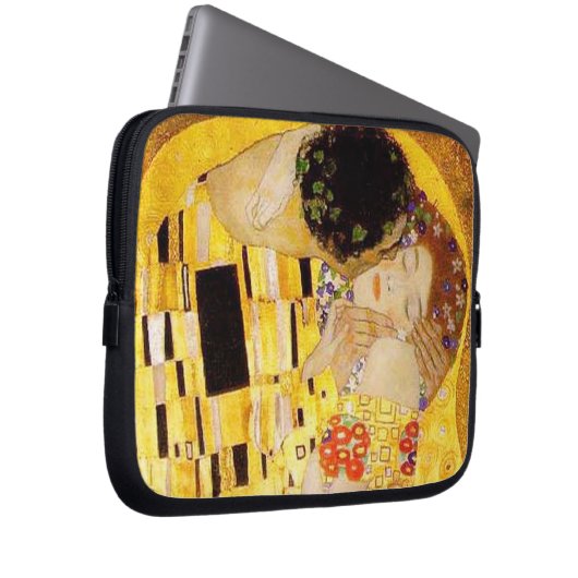 Gustav Klimt Das klassische Kiss-Gemälde Laptopschutzhülle (Vorne Rechts)