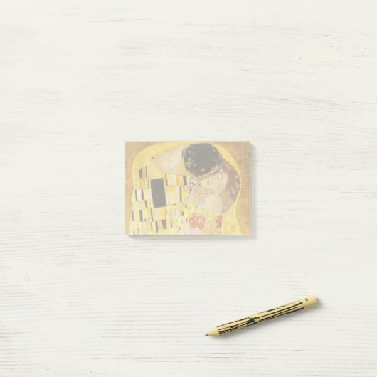 Gustav Klimt Das klassische Kiss-Gemälde Post-it Klebezettel (Auf Schreibtisch)