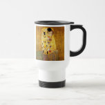 Gustav Klimt Das klassische Kiss-Gemälde Reisebecher<br><div class="desc">Gustav Klimt Der Kuss Gustav Klimt verwendete in seinem wunderschönen Werk Jugendstil-Frauen und Dekorationskunst echtes Gold. Dieses Klimt-Gemälde hieß "Der Kuss" und ist das bekannteste Jugendstil-Werk, das er je gemalt hat. Das Gemälde Gustav Klimt ist eine Jugendstil-Frau und Mann in einer Umarmung. Die Farben sind überwiegend gold - mit echtem...</div>