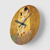 Gustav Klimt Das klassische Kiss-Gemälde Runde Wanduhr (Winkel)