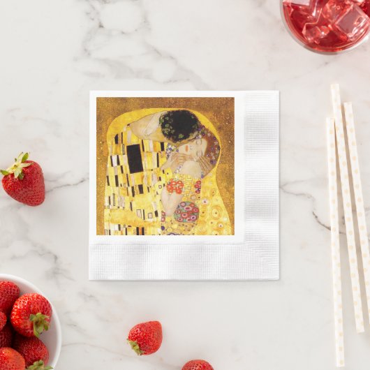 Gustav Klimt Das klassische Kiss-Gemälde Serviette (Beispiel)