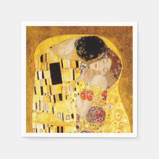 Gustav Klimt Das klassische Kiss-Gemälde Serviette (Vorderseite)