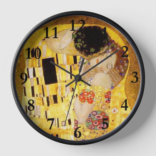 Gustav Klimt Das klassische Kiss-Gemälde Uhr (Vorderseite)