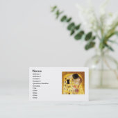 Gustav Klimt Das klassische Kiss-Gemälde Visitenkarte (Stehend Vorderseite)