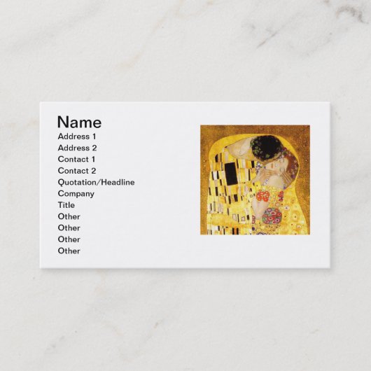 Gustav Klimt Das klassische Kiss-Gemälde Visitenkarte (Vorderseite)