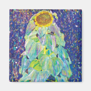 Gustav Klimt - Das Sonnenblumen-Kunstgemälde Magnet