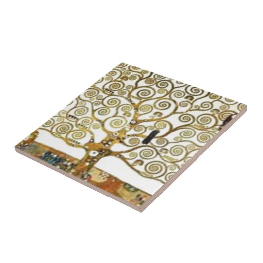 Gustav Klimt - der Baum der Lebenmalerei Fliese (Seite)