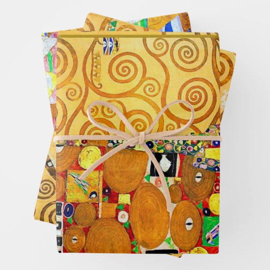 Gustav Klimt, der Baum des Lebens Geschenkpapier Set (Beispiel)