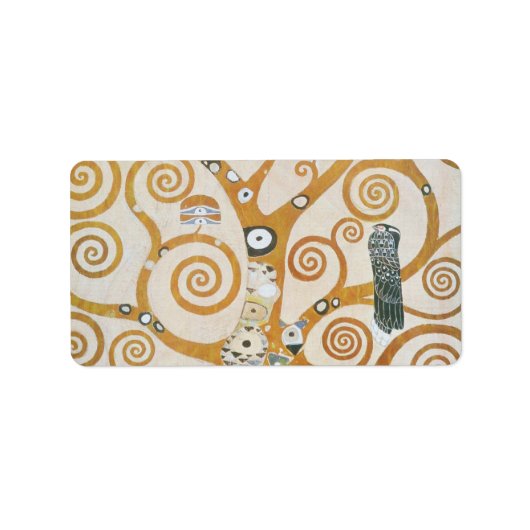 Gustav Klimt der Baum des Lebens Jugendstil Adressaufkleber (Vorne)