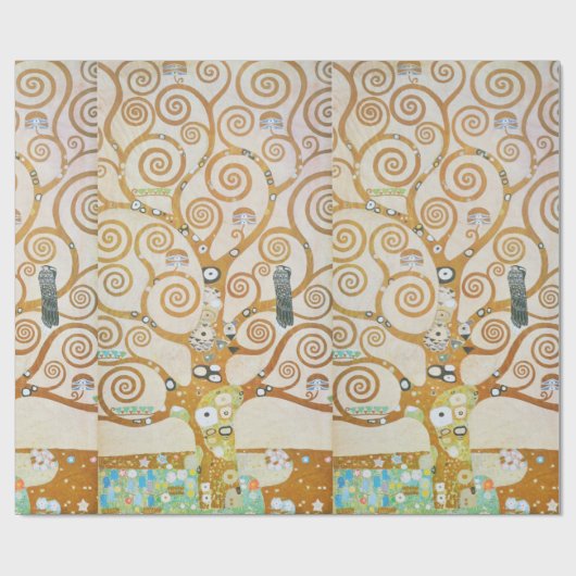 Gustav Klimt Der Baum des Lebens Jugendstil Geschenkpapier (Flach)
