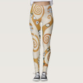 Gustav Klimt Der Baum des Lebens Jugendstil Leggings (Vorderseite)