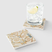 Gustav Klimt Der Baum des Lebens Jugendstil Steinuntersetzer (Seitenansicht)