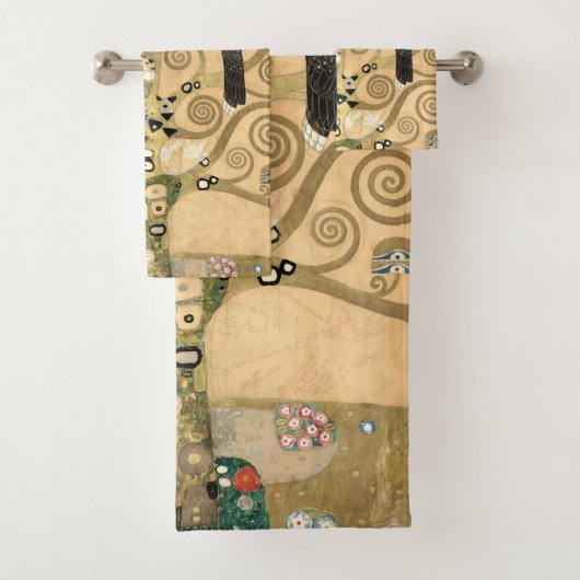 Gustav Klimt - Der Baum des Lebens, Stoclet Frieze Badhandtuch Set (Insitu)