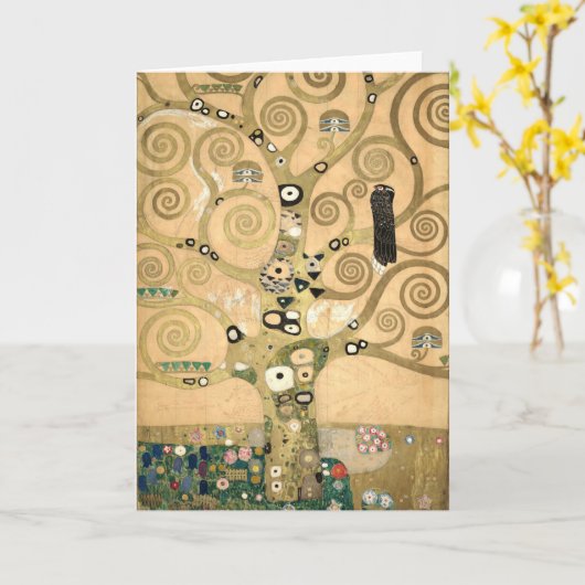Gustav Klimt - Der Baum des Lebens, Stoclet Frieze Karte (Gelbe Blume)