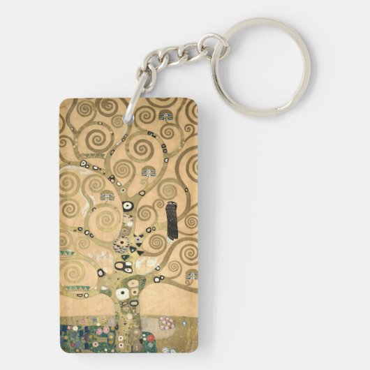 Gustav Klimt - Der Baum des Lebens, Stoclet Frieze Schlüsselanhänger (Rückseite)