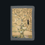 Gustav Klimt - Der Baum des Lebens, Stoclet Frieze Tri-fold Geldbeutel<br><div class="desc">The Tree of Life,  Stoclet Frieze,  zentraler Teil der links Tafel - Gustav Klimt,  Pappe,  1909</div>