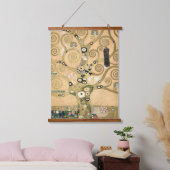 Gustav Klimt - Der Baum des Lebens, Stoclet Frieze Wandteppich Mit Holzrahmen (Schlafzimmer)