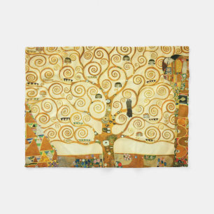 Gustav Klimt Der Baum des Lebens Vintage Art Nouve Fleecedecke