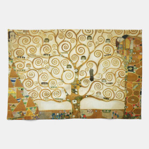 Gustav Klimt Der Baum Des Lebens Vintage Art Nouve Geschirrtuch