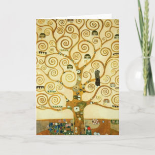 Gustav Klimt Der Baum des Lebens Vintage Art Nouve Karte