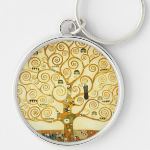 Gustav Klimt Der Baum des Lebens Vintage Art Nouve Schlüsselanhänger