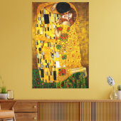 Gustav Klimt Der Kiss (1907-1908) Leinwanddruck (Insitu (Wohnzimmer))