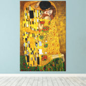 Gustav Klimt Der Kiss (1907-1908) Leinwanddruck (Insitu (Holzboden))