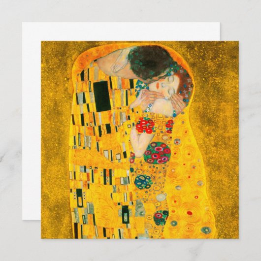 Gustav Klimt Der Kiss Einladung (Vorne/Hinten)
