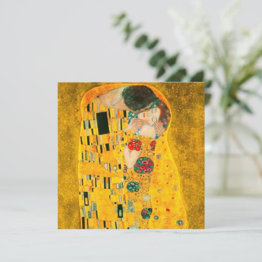 Gustav Klimt Der Kiss Einladung (Stehend Vorderseite)