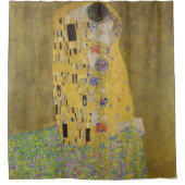 Gustav Klimt-Der Kiss | Gold Leaf Kunstwerk Duschvorhang (Vorderseite)
