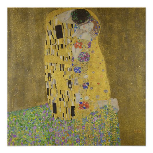 Gustav Klimt Der Kiss Poster (Vorderseite)