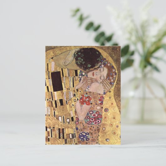 Gustav Klimt ~ der Kiss Postkarte (Stehend Vorderseite)