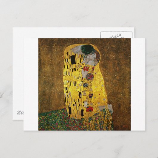Gustav Klimt Der Kiss Postkarte (Vorne/Hinten)