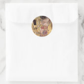 Gustav Klimt ~ der Kiss Runder Aufkleber (Tasche)