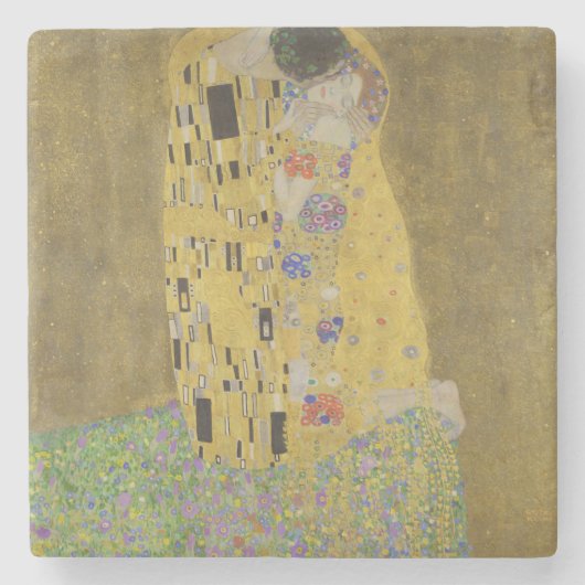 Gustav Klimt Der Kiss Steinuntersetzer (Vorderseite)