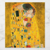 Gustav Klimt Der Kiss Weinetikett (Einzelnes Label)
