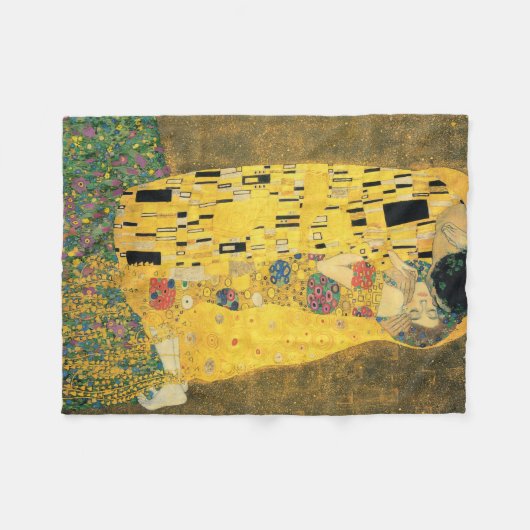 GUSTAV KLIMT - Der Kuss 1907 Fleecedecke (Vorderseite (Horizontal))