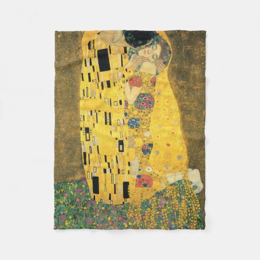 GUSTAV KLIMT - Der Kuss 1907 Fleecedecke (Vorderseite)