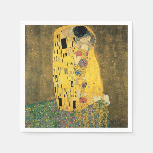 GUSTAV KLIMT - Der Kuss 1907 Serviette (Vorderseite)